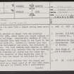 Chapel, NT75NE 17, Ordnance Survey index card, page number 1, Recto