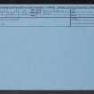 Swallowdean, NT75NE 19, Ordnance Survey index card, Recto
