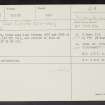 Swallowdean, NT75NE 19, Ordnance Survey index card, page number 1, Recto