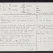 Duns Castle, NT75SE 3, Ordnance Survey index card, page number 1, Recto
