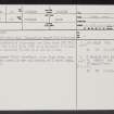 Duns, NT75SE 27, Ordnance Survey index card, page number 1, Recto