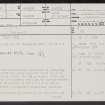 Shannabank Hill, NT76SE 7, Ordnance Survey index card, page number 1, Recto