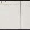 Skateraw, NT77NW 6, Ordnance Survey index card, page number 2, Verso