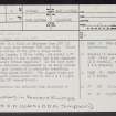 Skateraw, NT77NW 8, Ordnance Survey index card, page number 1, Recto