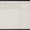 Broxmouth, NT77NW 16, Ordnance Survey index card, page number 3, Recto