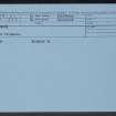 Innerwick, NT77SW 21, Ordnance Survey index card, Recto