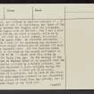 Camp Tops, NT81NE 8, Ordnance Survey index card, page number 2, Verso