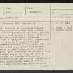 Cheviot Burn, NT81NE 10, Ordnance Survey index card, page number 1, Recto
