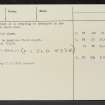 Cheviot Burn, NT81NE 10, Ordnance Survey index card, page number 2, Verso