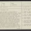 Hayhope Knowe, NT81NE 18, Ordnance Survey index card, page number 1, Recto