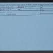 Windy Gyle, NT81NE 20, Ordnance Survey index card, Recto
