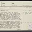 Elm Knowe, NT81NE 22, Ordnance Survey index card, page number 1, Recto