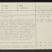 Fundhope Rig, NT81NE 23, Ordnance Survey index card, page number 1, Recto