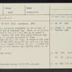 Fundhope Rig, NT81NE 24, Ordnance Survey index card, Recto