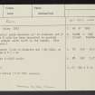 Windy Gyle, NT81NE 35, Ordnance Survey index card, Recto