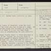 'Maiden Cross', NT81NE 42, Ordnance Survey index card, page number 1, Recto