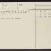Park Law, NT81NW 23, Ordnance Survey index card, page number 4, Verso