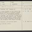 Pudding Law, NT81NW 46, Ordnance Survey index card, Recto