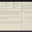 Humbleton Sike, NT82NE 84, Ordnance Survey index card, page number 1, Recto