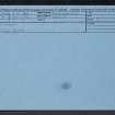 Yetholm, NT82NW 12, Ordnance Survey index card, Recto