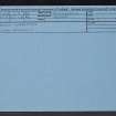 Green Humbleton, NT82NW 17, Ordnance Survey index card, Recto