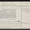 Green Humbleton, NT82NW 17, Ordnance Survey index card, Recto