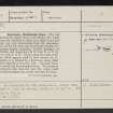 Shielknowe Burn, NT82NW 35, Ordnance Survey index card, Recto