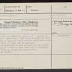 Shielknowe Burn, NT82NW 45, Ordnance Survey index card, Recto