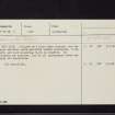 Kip Knowe, NT82SE 28, Ordnance Survey index card, Recto