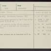 Mow Law, NT82SW 36, Ordnance Survey index card, Recto