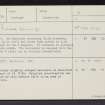 Kip Knowe, NT82SW 39, Ordnance Survey index card, Recto