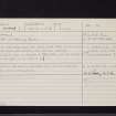 Fellowhills, NT84NE 7, Ordnance Survey index card, Recto