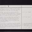 Upsettlington, Chapel Round, NT84NE 9, Ordnance Survey index card, page number 2, Verso