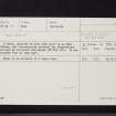 Chirnside, NT85NE 26, Ordnance Survey index card, Recto