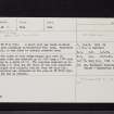 Manderston Mill, NT85NW 13, Ordnance Survey index card, Recto