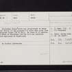 Blackadder, NT85SW 5, Ordnance Survey index card, Recto