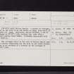 Kelloe Bastle, NT85SW 10, Ordnance Survey index card, Recto
