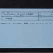 Westerside, NT86NE 9, Ordnance Survey index card, Recto