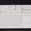 Oatlee Hill, NT86NE 13, Ordnance Survey index card, page number 1, Recto