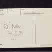 Oatlee Hill, NT86NE 13, Ordnance Survey index card, Recto