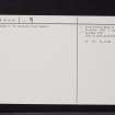 Penmanshiel, Andrew's Cairn, NT86NW 20, Ordnance Survey index card, page number 2, Verso