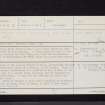 Houndwood House, NT86SE 5, Ordnance Survey index card, Recto