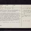 Marygoldhill Plantation, NT86SW 3, Ordnance Survey index card, page number 3, Recto