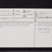 Greenburn, NT86SW 23, Ordnance Survey index card, page number 1, Recto