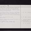 Siccar Point, NT87SW 9, Ordnance Survey index card, page number 2, Verso