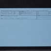 Edrington Mains, NT95SW 8, Ordnance Survey index card, Recto