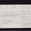 South Cairnweil, NX04NE 14, Ordnance Survey index card, Recto