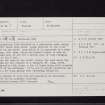 Duniehinnie, Mull Of Logan, NX04SE 3, Ordnance Survey index card, Recto