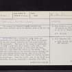 Culhorn, NX05NE 1, Ordnance Survey index card, page number 1, Recto
