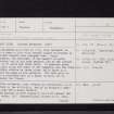 Doon Hill, Kildonnan, NX05SE 3, Ordnance Survey index card, page number 1, Recto